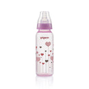 Pigeon Flexible Peristaltic Nipple Clear Nursing Bottle RPP 240Ml (M) (Pink)