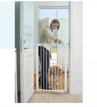 Baby Dan Pet Premier Extra Tall Pressure Fit Gate with 4 Extensions (White) by Scandinavian Pet Design