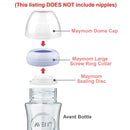 Maymom Screw Ring Dome Cap Sealing Disc For Avent Natural Bottles 4Set/pk