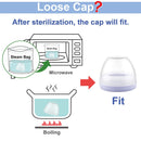 Maymom Screw Ring Dome Cap Sealing Disc For Avent Natural Bottles 4Set/pk