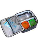 J.L.Childress Cooler Cube Combo Food and Bottle Carrier - Black / Grey