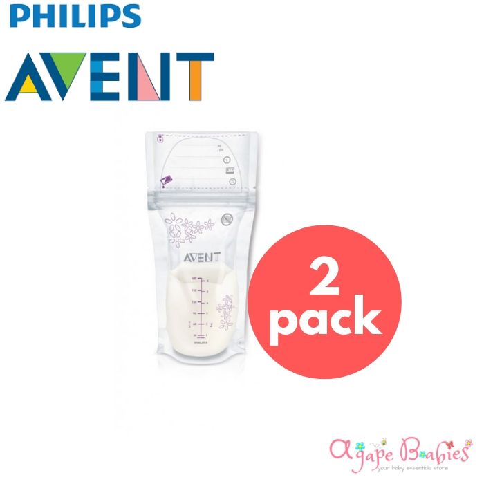 Philips Avent Breastmilk Storage Bag (25pcs x180ml x 2 Packs Bundle)