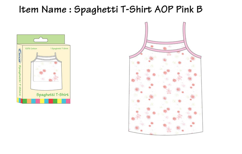 Owen Spaghetti T-Shirt - Pink Rabbits w/ Flowers 0-12m