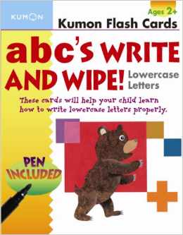 Kumon Flash Cards : abc's write and wipe : Lowercase