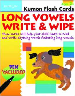 Kumon Flash Cards : Long Vowels Write & Wipe