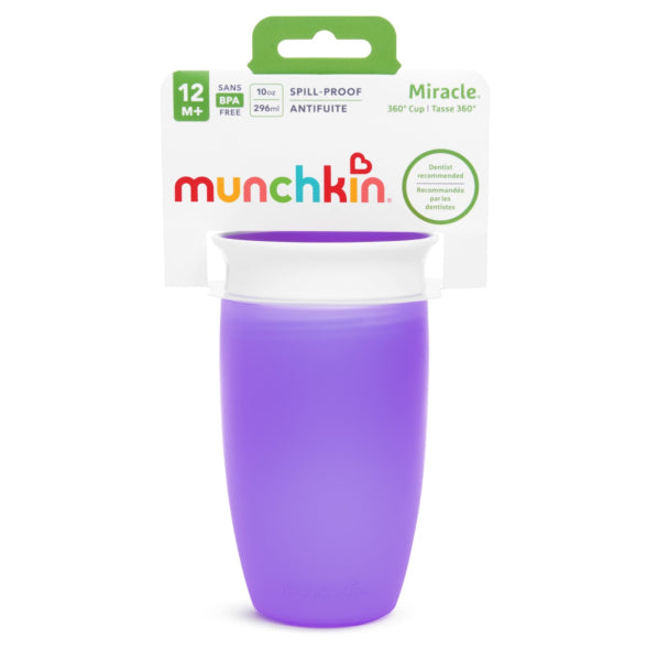 Munchkin Miracle® 360° Trainer Cup - 10oz with Lid (Purple)