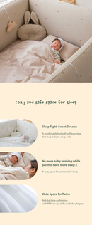 LOLBaby Cotton Embroidery Bumper Bed - Canopy ONLY