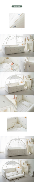 LOLBaby Cotton Embroidery Bumper Bed - Canopy ONLY