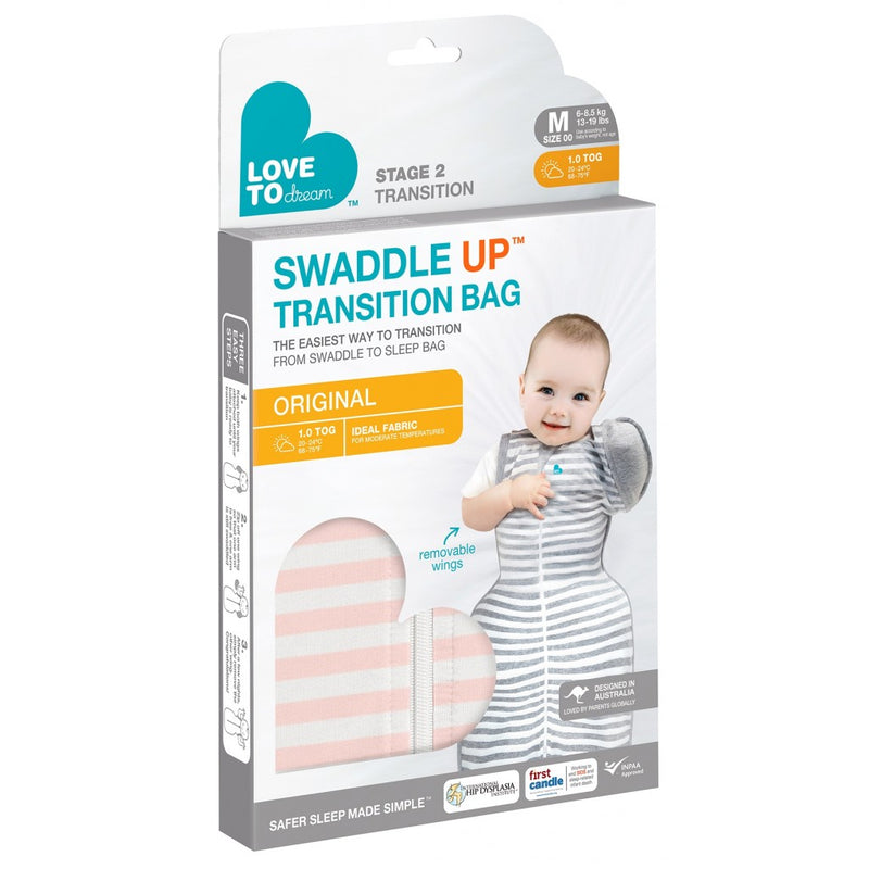 Love To Dream Swaddle Up Transition Bag Original 1.0 Tog - Dusty Pink