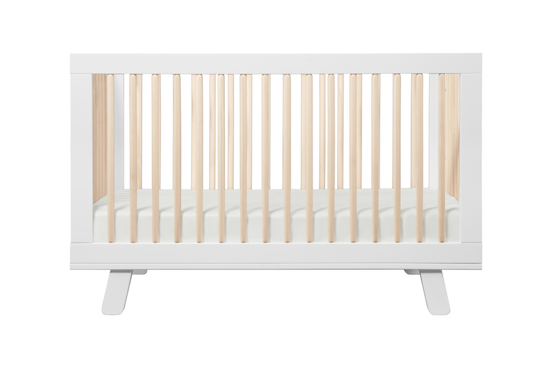 [1 Yr Local Warranty - Assembly Included] Babyletto Hudson 3-in-1 Convertible Crib - White / Washed