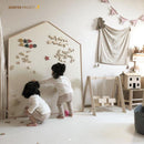 Noriterboard Magnetic Board One Tone in Natural Wood (L size) - Beige/Ivory + Free Gifts