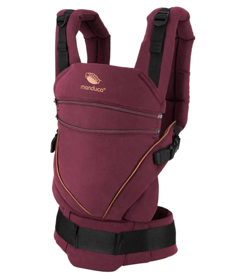 [3 Years Local Warranty] Manduca XT Organic Cotton Baby & Toddler Carrier - Denim Berry Toffee