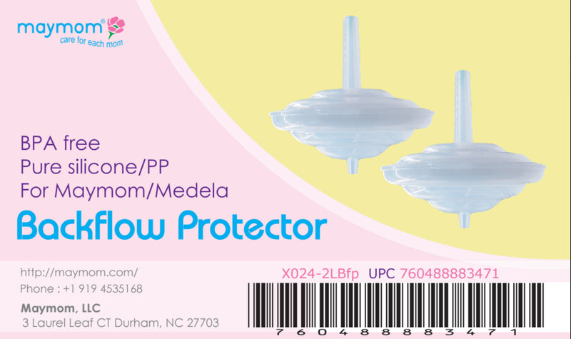 Maymom Backflow Protector, Long Stem, for Spectra S1, S2 and 9 Pumps to use Medela Flanges and Medela Parts (2pc)