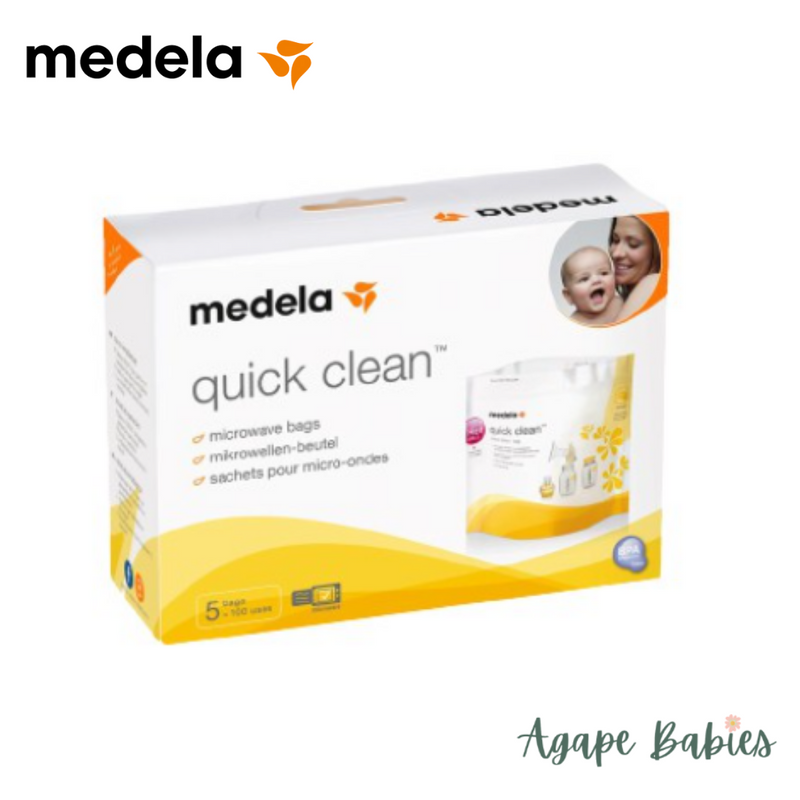 Medela Quick Clean Microwave Bags (Made in Switzerland/USA) - 5pcs per pack