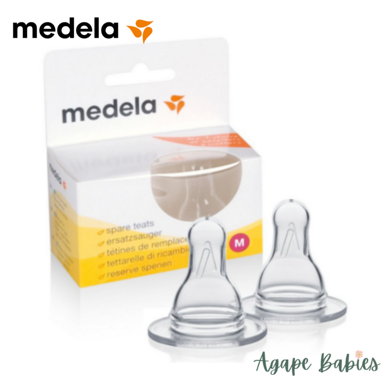 Medela Spare Teats - Medium Flow (Made in Switzerland) - 2pcs per pack