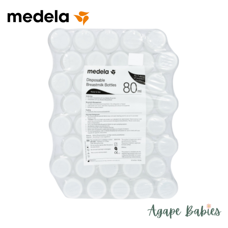 Medela Disposable Breast Milk Bottles 80ML (Pack Of 40)  (Made in Switzerland)