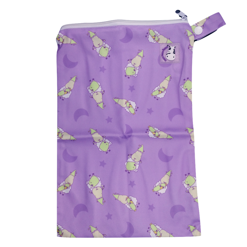 Moo Moo Kow Wet Bag Medium - BaaBaaSheepz Purple