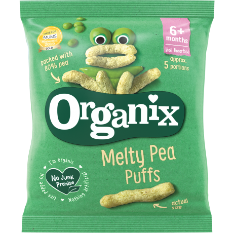 Organix Finger Foods Melty Pea Puff ,20 g Exp: 08/20