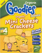 Organix Goodies Organic Mini Cheese Crackers, 4 x 20g Exp- 11/24