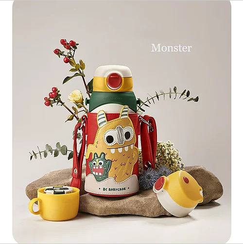 Babycare 3 in 1 Thermal Water Bottle - Monster