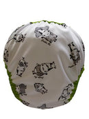 Moo Moo Kow One Size Swim Diaper - Moo Family with Green Border
