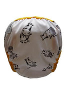 Moo Moo Kow One Size Swim Diaper - Moo Family with Yellow Border