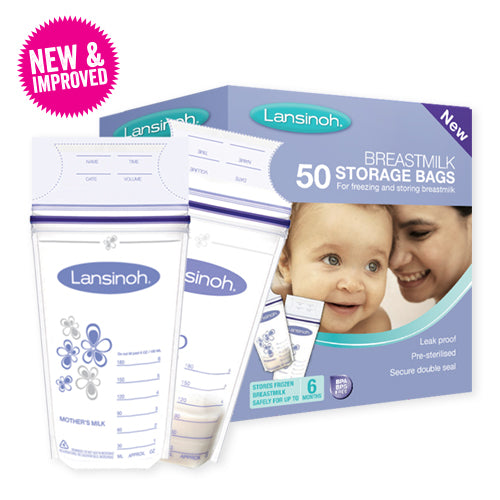 Lansinoh Breastmilk Storage Bags (50pcs, UK Version) (New and Improved) ( 2 Pack Bundle )