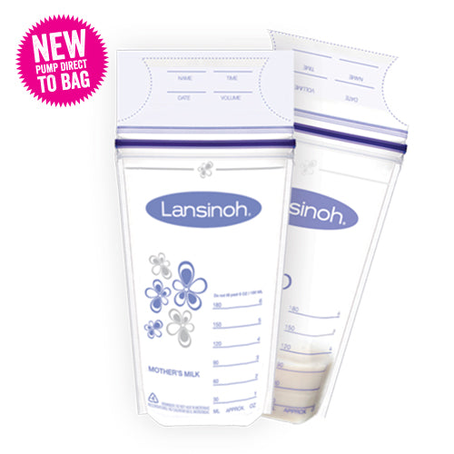 Lansinoh Breastmilk Storage Bags (50pcs, UK Version) (New and Improved) ( 2 Pack Bundle )