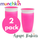 [Bundle Of 2] Munchkin Miracle 360° Sippy Cup - 10oz (Pink)