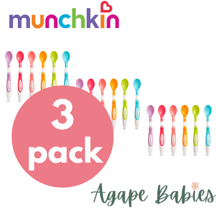[Bundle Of 3] Munchkin Soft Tip Infant Spoons - (Pack of 6)