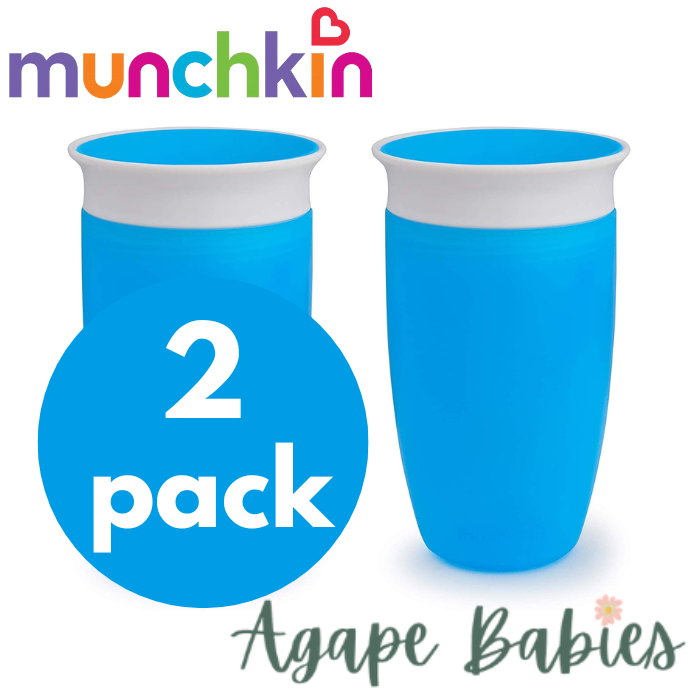 [Bundle Of 2] Munchkin Miracle 360° Sippy Cup - 10oz (Blue)