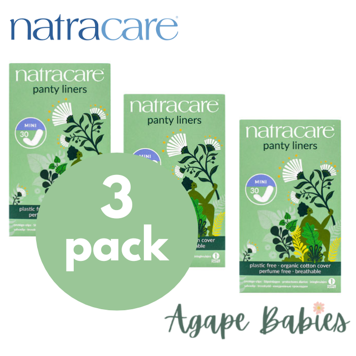 [Bundle Of 3] Natracare Panty Liners with Organic Cotton Cover - Mini (30pcs x 3)