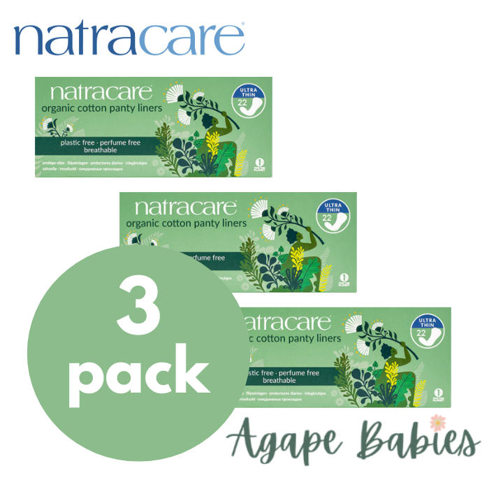 [Bundle Of 3] Natracare Panty Liners with Organic Cotton Cover - Ultra Thin (22pcs x 3)