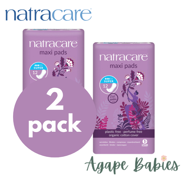 [Bundle Of 2] Natracare Maxi Pads with Organic Cotton Cover - Night Time