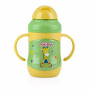 Nuby Stainless Steel Click-it Flip-it No-Spill Fat Straw Bottle
