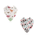 Nuby Muslin Bandana Bibs w/Teether - Extintion Party & Triangles