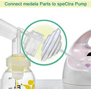 Maymom Backflow Protector, Long Stem, for Spectra S1, S2 and 9 Pumps to use Medela Flanges and Medela Parts (2pc)