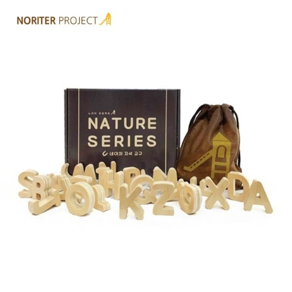 Noriterboard Nature Solid Wood Magnetic - Alphabet Capital Letters