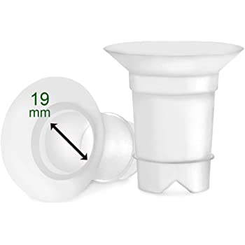 Maymom Flange Inserts 19 mm for Medela and Spectra 24 mm Shields/Flanges. Use with Medela Freestyle, Harmony and Sonata to Reduce 24mm Nipple Tunnel Down to 19 mm; 2pc/Each