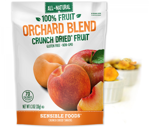Sensible Foods All-Natural 100% Fruit Orchard Blend Crunch Dried Fruit, 9g Exp: 03/24