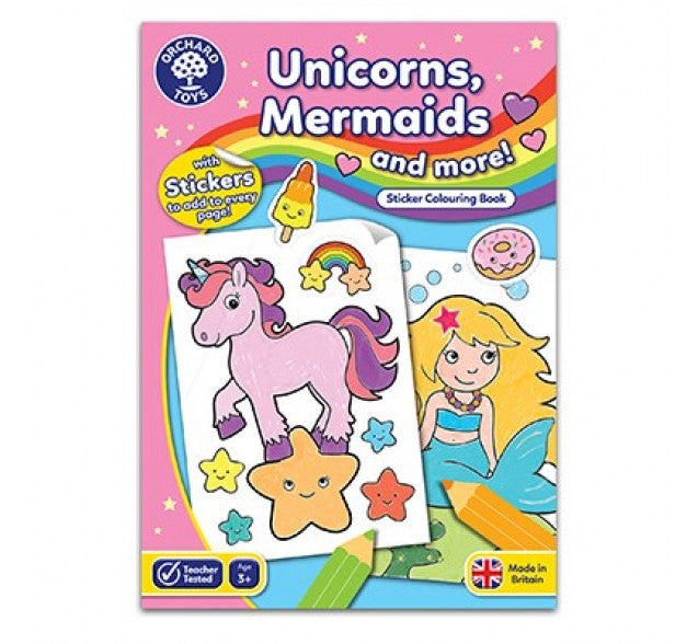 [3-Pack] Orchard Toys - Unicorns, Mermaids and More Colouring Book - Age 3+