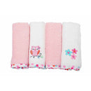OWEN 4pc Terry Washcloth Set - 100% Cotton - 7 Designs!