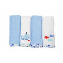 OWEN 4pc Terry Washcloth Set - 100% Cotton - 7 Designs!
