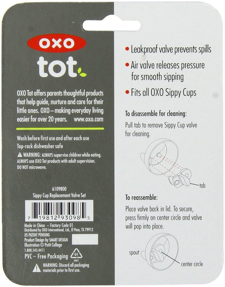 OXO Tot Grow Soft Spout Sippy Cup Valve Replacement Set