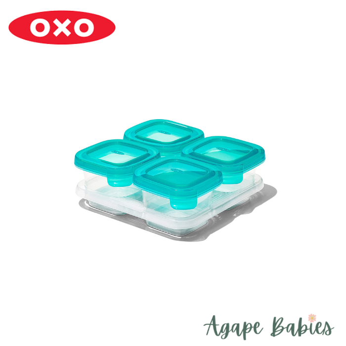 OXO TOT Silicone Baby Blocks 4oz - Teal