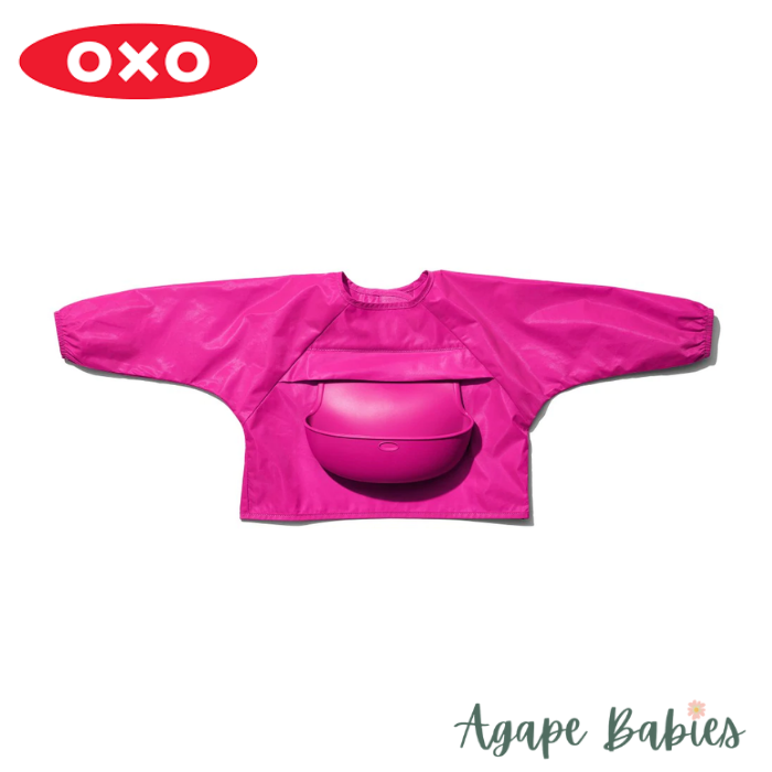OXO TOT Sleeved Bib - PINK