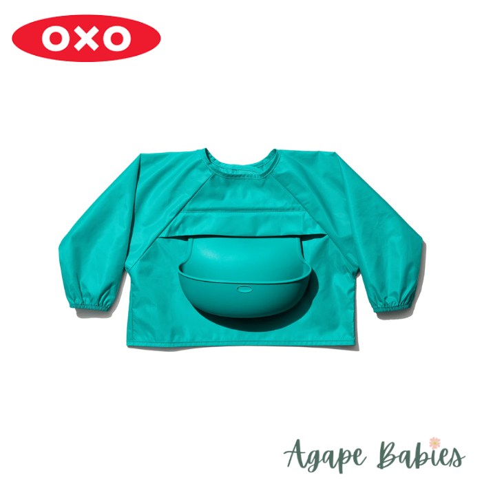 OXO TOT Sleeved Bib - TEAL