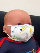 [Bundle Of 4] Puku Cotton Mouth Mask Blue - 2 Sizes