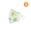 [Bundle Of 4] Puku Gauze Cotton Mouth Mask Blue - 2 Sizes