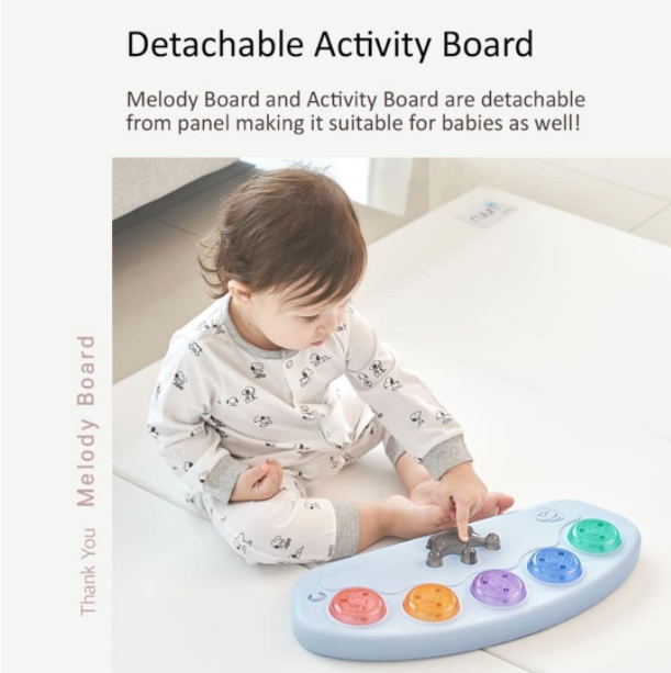 IFAM Birch Play Yard Thank You Activity Panel With Detachable Melody And Play Board - White